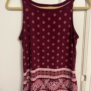 Stylish Burgundy Sleeveless Top